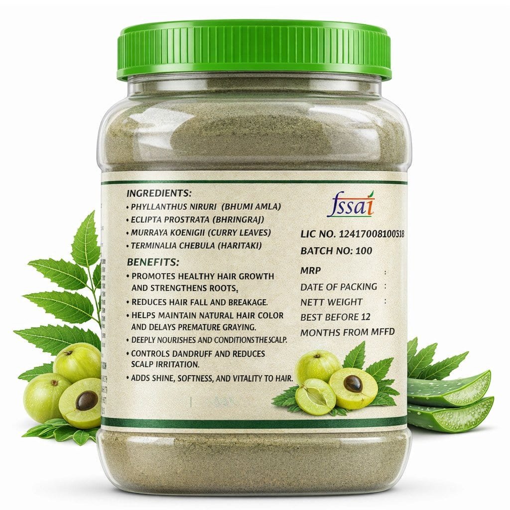 5K Powder – Ayurvedic Herbal Hair Care – 450g | Daisy Organic Store - Image 5