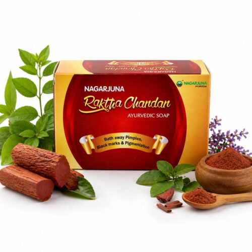 Rakta Chandan Soap (Nagarjuna) – Skin Cooling & Purifying Care – 75gm | Daisy Organic Store